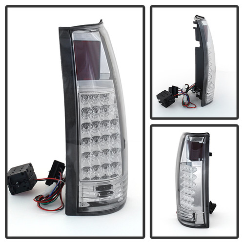 Spyder 9022432 - Xtune Yukon Denali 99-00 LED Tail Lights Chrome ALT-JH-CCK88-LED-C