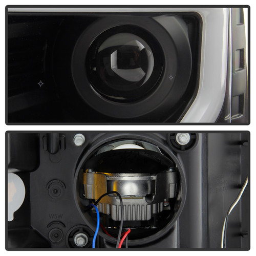 Spyder 5087591 - Ford F150 13-14 Xenon Model Only Light Bar Projector Headlights Black PRO-YD-FF15013PL-BK