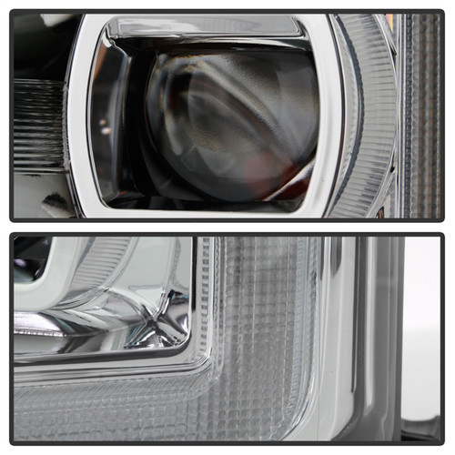 Spyder 5087447 - Ford F-250/F-350/F450 17-18 Full LED Headlights Black PRO-YD-FS17HALAP-SEQ-C