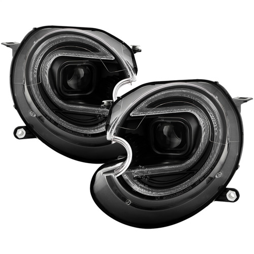 Spyder 5088215 - Mini Cooper 07-12 V2 Halogen Model Only Projector Headlights - Black PRO-YD-MC07V2SI-SBLB-BK