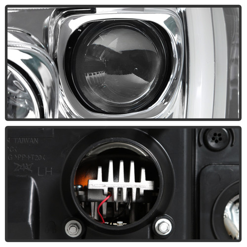 Spyder 5087904 - Platinum Ford F250/350/450 05-07 High-Power LED Module Proj. Headlights-Chrome (PRO-YD-FS05V2