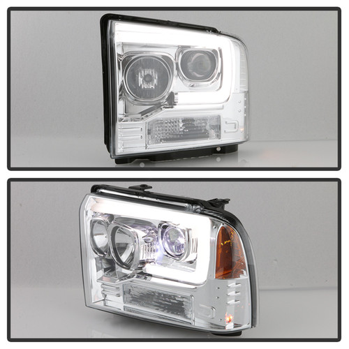 Spyder 5087904 - Platinum Ford F250/350/450 05-07 High-Power LED Module Proj. Headlights-Chrome (PRO-YD-FS05V2