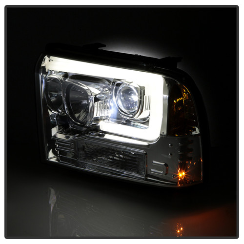 Spyder 5087904 - Platinum Ford F250/350/450 05-07 High-Power LED Module Proj. Headlights-Chrome (PRO-YD-FS05V2