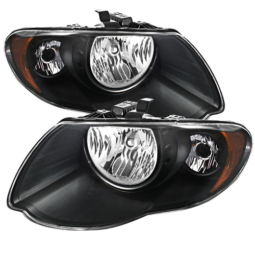 Spyder 9025273 - Xtune Chrysler Town & Country 05-07 Crystal Headlights Black HD-JH-CHRTC05-AM-BK