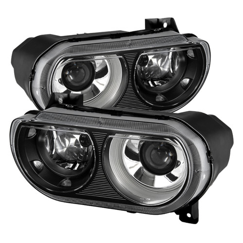 Spyder 9027277 - Xtune Dodge Challenger 08-14 Xenon Hid Model Only Projector Headlamps Black HD-JH-DCHAL08-HID-BK