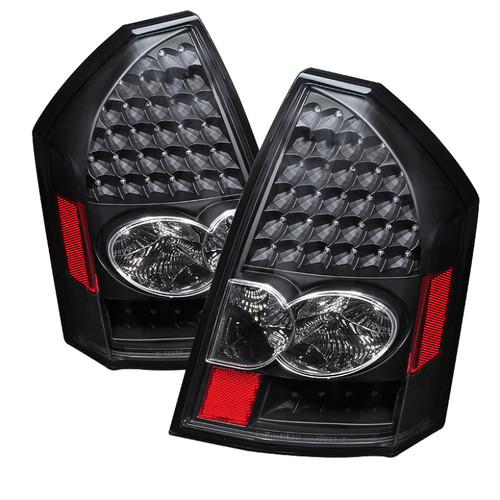 Spyder 9027567 - Xtune Chrysler 300 05-07 LED Tail Lights Black ALT-JH-CHR305-LED-BK