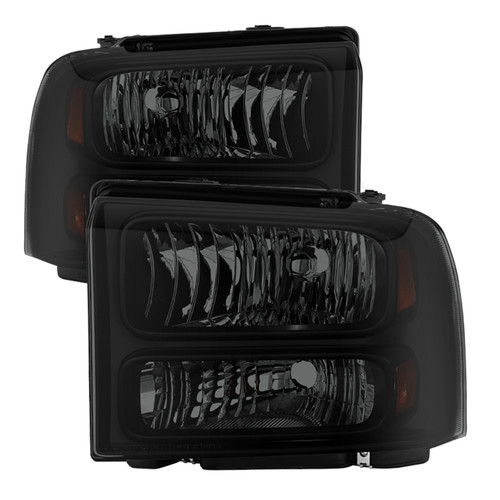Spyder 9030444 - Xtune Ford F250/350/450 Super Duty 05-07 Crystal Headlights Black Smoked HD-JH-FS05-AM-BSM