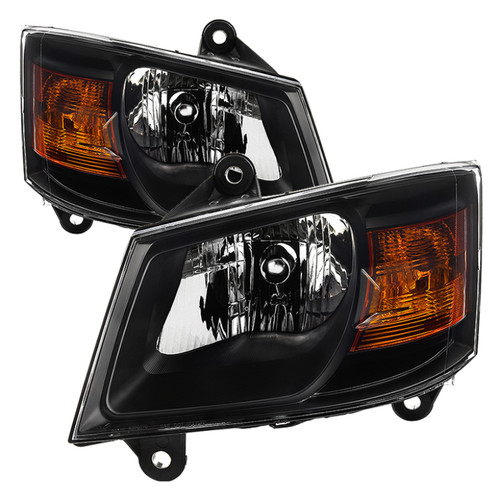 Spyder 9035173 - xTune Dodge Grand Caravan 08-10 OEM Style Headlights-Black HD-JH-DGC08-AM-BK