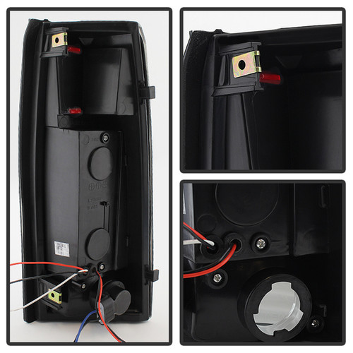 Spyder 9034459 - Xtune Yukon Denali 99-00 LED Tail Lights Black Smoked ALT-JH-CCK88-LED-BKSM