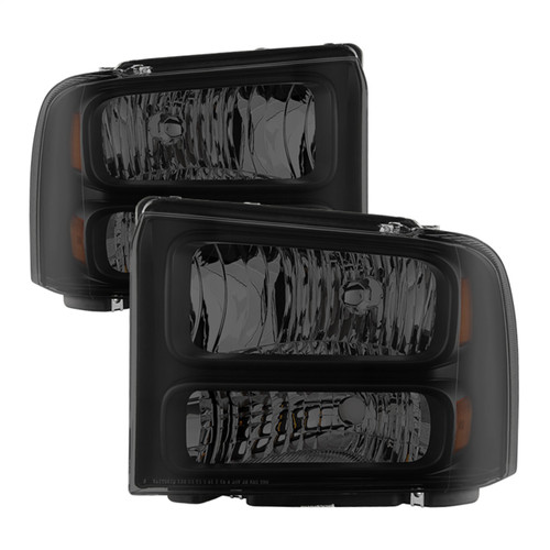 Spyder 9033001 - Xtune Ford F250 F350 F450 Superduty Excursion 99-04 Headlights Black Smoked HD-JH-FF25099-HA-BSM