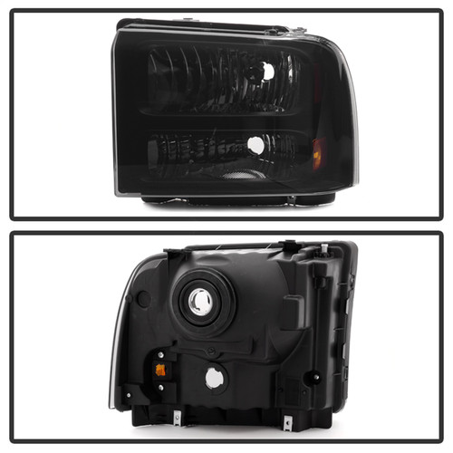 Spyder 9033001 - Xtune Ford F250 F350 F450 Superduty Excursion 99-04 Headlights Black Smoked HD-JH-FF25099-HA-BSM