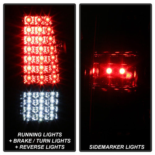 Spyder 9037665 - xTune 03-06 Chevrolet Silverado 1500/2500HD LED Tail Lights - Red Clear (ALT-JH-CSIL03-CS-RC)