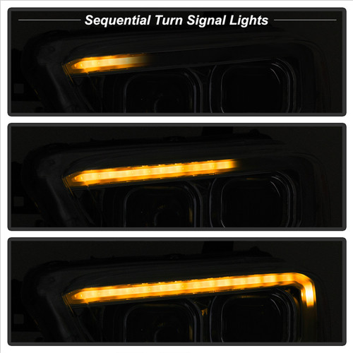 Spyder 9039263 - xTune Toyota Tacoma 16-18 DRL Light Bar Projector Headlights - Chrome PRO-JH-TTA16-LBDRL-C