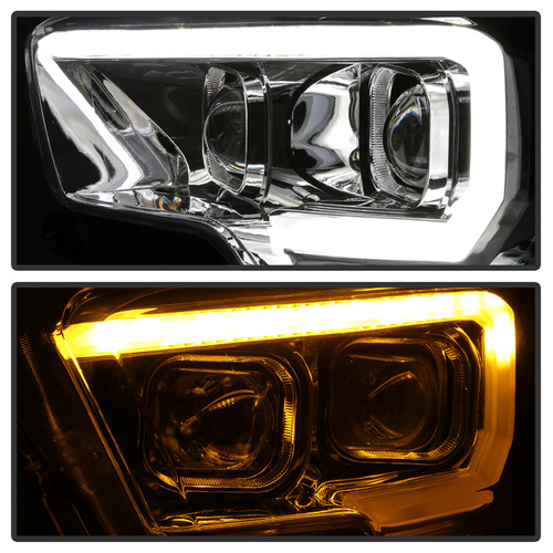 Spyder 9039263 - xTune Toyota Tacoma 16-18 DRL Light Bar Projector Headlights - Chrome PRO-JH-TTA16-LBDRL-C