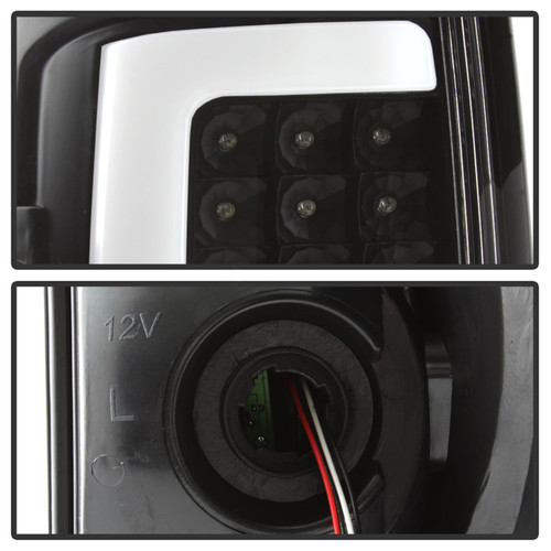 Spyder 9038563 - xTune 07-13 Toyota Tundra Light Bar LED Tail lights - Black (ALT-ON-TTU07V2-LBLED-BK)