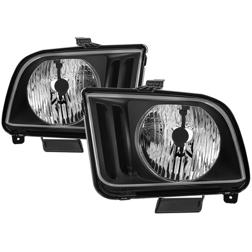 Spyder 9040146 - xTune Ford Mustang 05-09 Halogen OEM Style Headlight (Non HID) - OEM Black HD-JH-FM05-BK