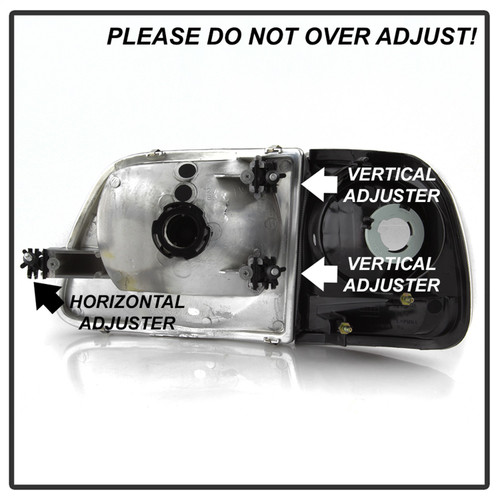 Spyder 9042638 - xTune 97-03 Ford F-150 4pc OEM Style Headlights w/Corner - Black (HD-JH-FF15097-L-SET-BK)