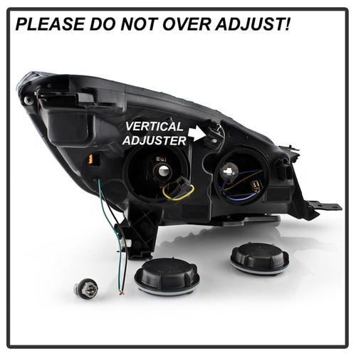 Spyder 9042904 - xTune 13-16 Ford Escape LED Light Bar Halogen Projector Headlights - Black (PRO-JH-FESCA13-LB-BK)