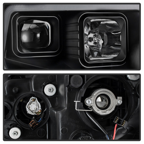 Spyder 9043031 - xTune 14-17 Toyota Tundra DRL LED Light Bar Proj Headlights - Black Smoke (PRO-JH-TTU14-LB-BSM)