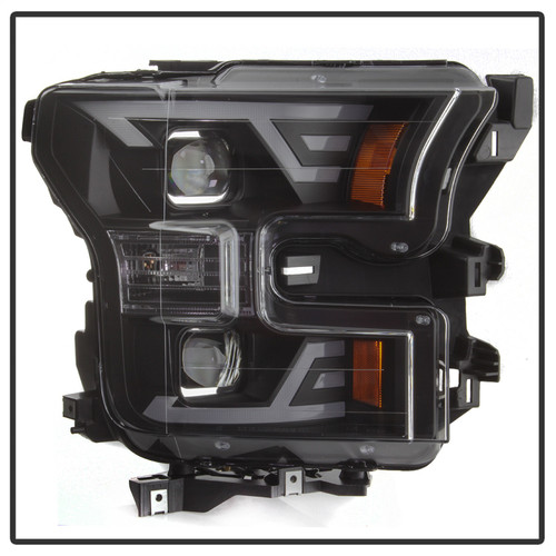 Spyder 9042935 - xTune 15-17 Ford F-150 DRL LED Light Bar Projector Headlights - Black (PRO-JH-FF15015-LB-BK)