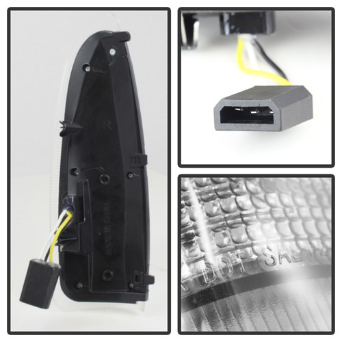 Spyder 9924712 - xTune Ford Superduty F250-F650 03-07 Amber LED Mirror Signal Lens - Clear ACC-LED-FDSD99-MR-C
