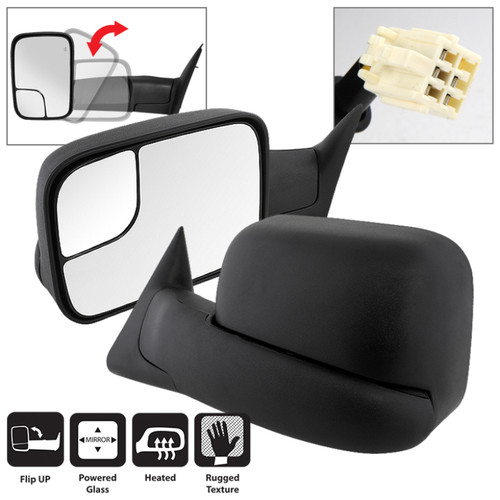 Spyder 9935640 - Xtune Dodge Ram 98-01 L&R Manual Extendable Power Heated Adjust Mirror Left MIR-DRAM98-PW-SET
