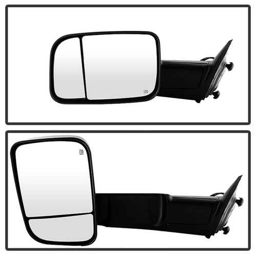 Spyder 9935596 - Xtune Dodge Ram 1500 09-12 Extendable Heated Adjust Mirror Black HoUSing Left MIR-DRAM09S-PWH-L