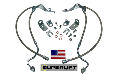Superlift 91520 - 05-07 Ford F-250/F-350 w/ 4-8in Lift Kit (Pair) Bullet Proof Brake Hoses