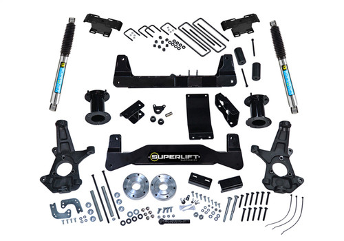 Superlift K160B - 14-16 Chevy Silv 1500 4WD 6.5in Lift Kit w/ Cast Steel Control Arms & Bilstein Rear Shocks
