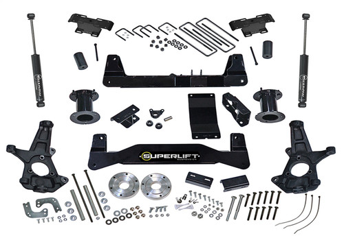 Superlift K161 - 14-18 Chevy Silv 1500 4WD 6.5in Lift Kit w/Alum/Stamped Steel Cntrl Arms & SLF Rear Shocks