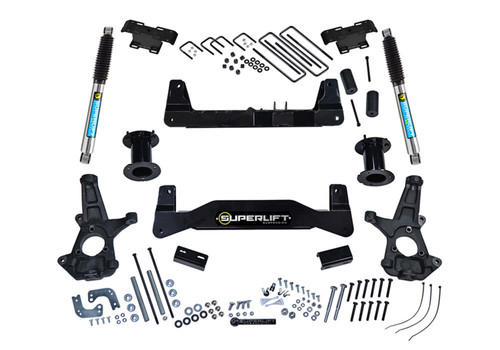 Superlift K181B - 14-18 Chevy Silv 1500 2WD 6.5in Lift Kit w/Alum/Stamped Steel Cntrl Arms & Bilstein Shocks