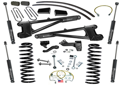 Superlift K985 - 08-10 Ford F-250/F-350 SuperDuty 4WD 8in Lift Kit w/ Repl Radius Arms &  Shocks