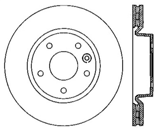 StopTech 126.22011CSR - Sport Slotted (CRYO) 06-17 Land Rover Range Rover Sport Front Right Rotor
