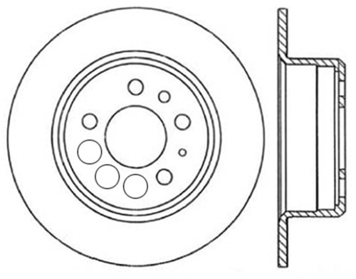 StopTech 126.39007CSL - Sport Slotted Cryo Brake Rotor; Rear Left