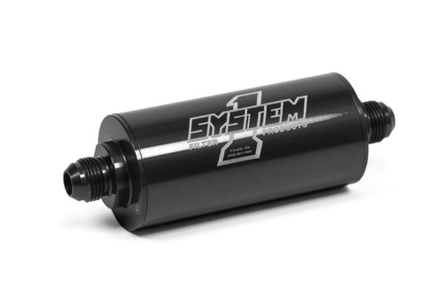 System One 201-203408B - Inline Fuel FIlter - #8 Billet - Black
