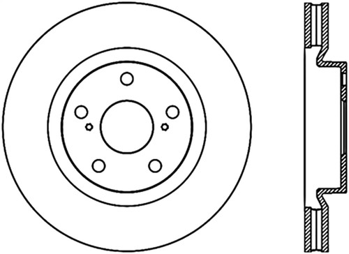 StopTech 126.44146CSL - Power Slot 07-13 Lexus ES250/300/330/350 / 11-13 Scion tC Slotted Left Fr CRYO-STOP Rotor
