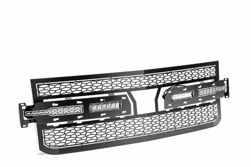 T-Rex Z311261 - 2019-2021 Silverado 1500 ZROADZ Grille, Black, 1 Pc, Replacement, Incl. (2) 6 inch LEDs - PN #