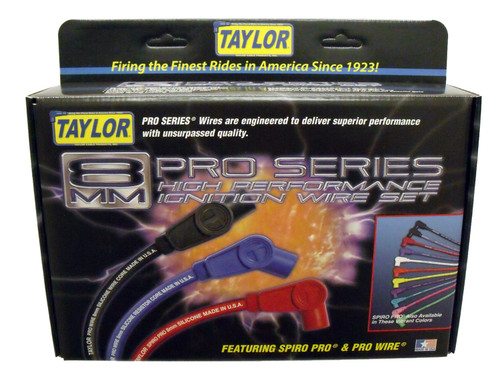 Taylor Cable 70060 - Pro/Vertex TCW Wire Core Universal 8 Cyl 90 Degree Black Wire Set