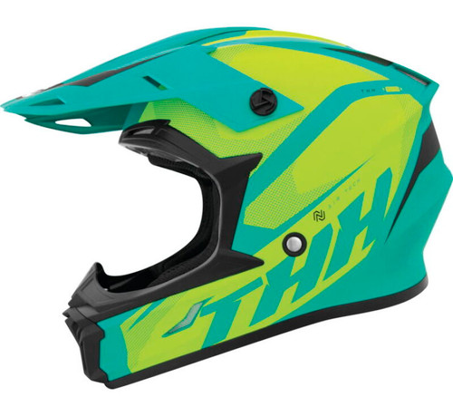 THH Helmets 647857 - T710XR Airtech Teal/Yellow Youth - Large