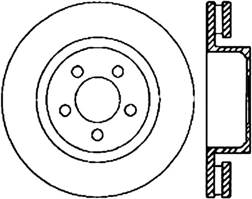 StopTech 128.67064L - Sport Cross Drilled Brake Rotor; Front Left