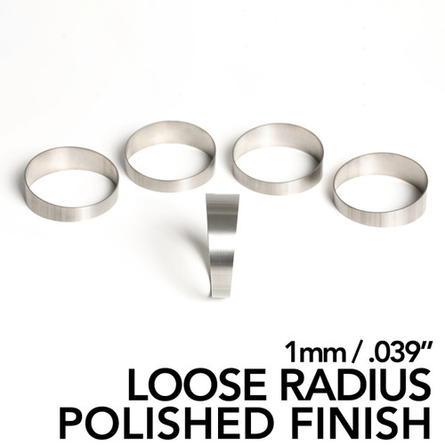 Ticon 109-08901-2003 - Industries 3.5in 45 Degree 1.65D CLR 1mm/.039in Wall Polished Titanium Pie Cuts - 5pk