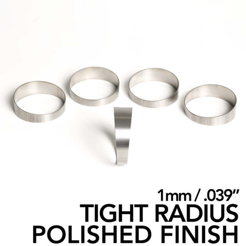 Ticon 109-05001-2013 - Industries 2in Diameter 1.5D Tight Radius 1mm/.039in Polished Titanium Pie Cut - 5pk