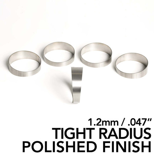 Ticon 109-10201-2014 - Industries 4in Pie Cut 1D Tight Radius 1.2mm/.047in (5 Pack) - POLISHED