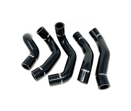 Torque Solution TS-CH-729BK - 13-17 Hyundai Veloster 1.6 Turbo Silicone Radiator Hose Kit - Black