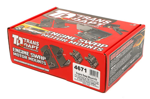 Trans-Dapt Performance 4671 - CHEVY 283-350 OR LT1 INTO S10, S15 4.3L (2WD) WITH TH350- MOTOR MOUNT KIT