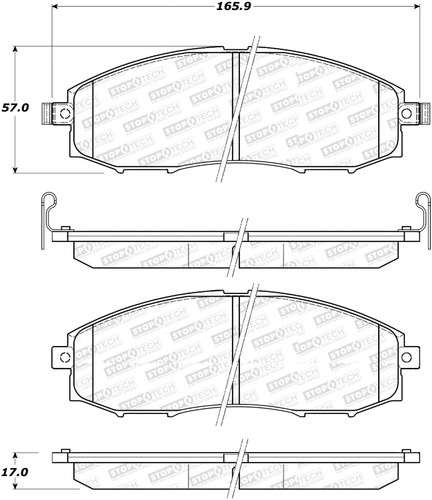 StopTech 305.08300 - Street Select Brake Pads StopTech 305.08300 - Street Select Brake Pads