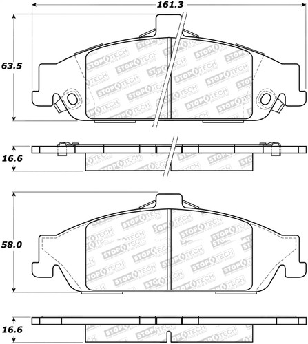 StopTech 305.07270 - Street Select Brake Pads