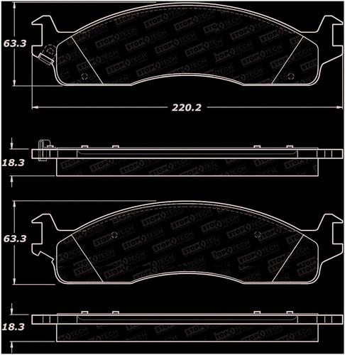 StopTech 305.09650 - Street Select Brake Pads StopTech 305.09650 - Street Select Brake Pads