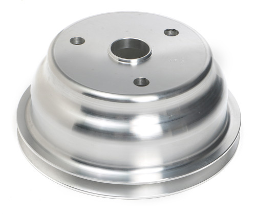 Trans-Dapt Performance 9484 - CRANKSHAFT PULLEY; 1 GROOVE; CHEVROLET 283-350; LONG WATER PUMP- MACHINED ALUMINUM
