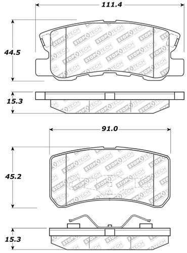 StopTech 305.08680 - Street Select Brake Pads - Front